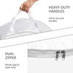 Hedume Wreath Storage Bag, 30" X 12" Clear Everyday Bag, Christmas Wreath Storage Container with Dual Zippered and Reinforced Handle, Protect Your Holiday Wreath from Dust, Insects, and Moisture