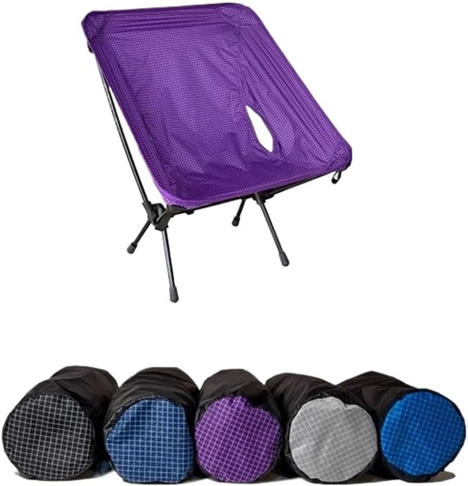 650g Ultralight Flat Foldable Zero Moon Replacement Chair | Plaid Fabric Chair with Magnesium Aluminum Alloy Frame for Outdoor(Set B)