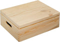 Kesper 15.75" x 11.81" x 5.51" Pinewood Storage Box with Lid