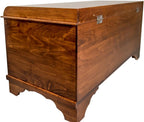 Rustic Red Door Co. Cedar Hope Chest with Waterfall Top, Amish Made Wooden Storage Trunk Box for Bedroom, Blanket, Clothes, Anti-Slam Hinges and Lock, 36", Brown Maple Wood, Asbury Stain