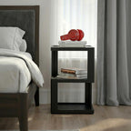 Small Side Table for Living Room, Wood Modern End Table Nightstand for Bedroom, 3-Tier Bedside Night Stand for Home Office Bathroom