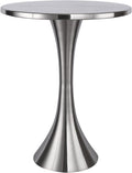 Grandview Gallery Lenuxe 24" Metal Accent Table, Side Table, Living Room End Table (Brushed Nickel)