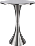 Grandview Gallery Lenuxe 24" Metal Accent Table, Side Table, Living Room End Table (Brushed Nickel)