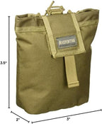 Maxpedition Rollypoly Folding Dump Pouch (Khaki) 3.5"x2"x3"