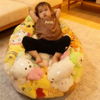 Clear Stuffed Animal Storage Bean Bag Chair for Kids 150L PVC Waterproof Toy Organizer Bean Bag Chair Cover with Zipper, Easy-Clean Plush Toy Holder Seat for Nursery & Playroom (A)