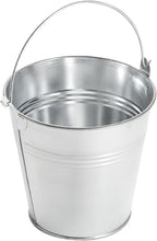 Juvale Galvanized Metal Buckets - 24 Pack, Silver, 4.7 in - Mini Metal Buckets with Handles for Party Decorations & Crafts