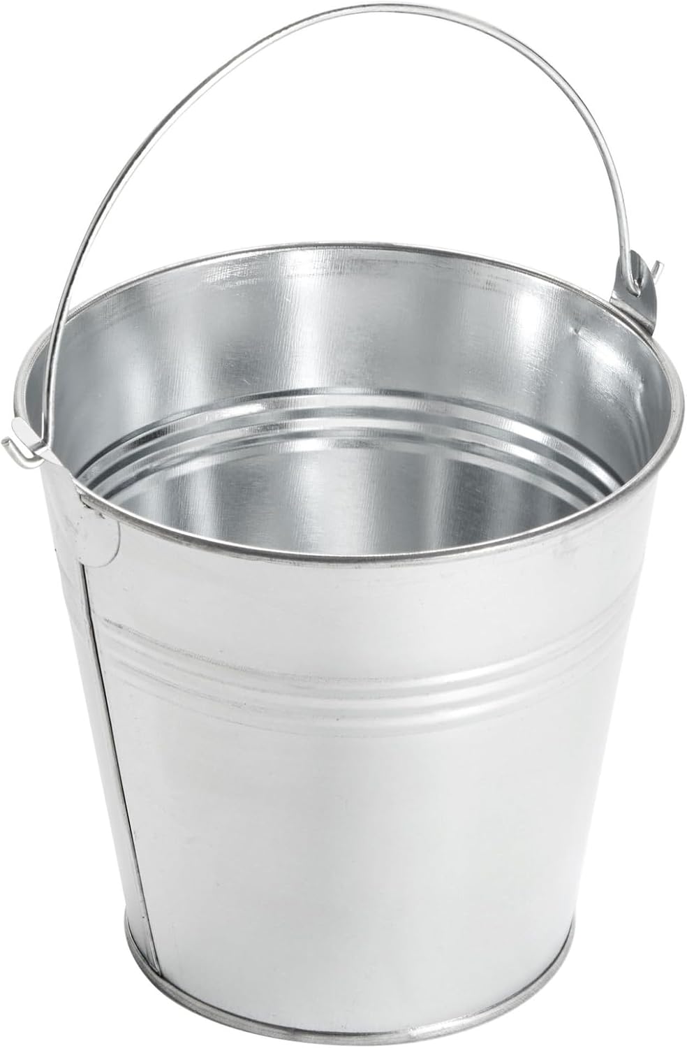 Juvale Galvanized Metal Buckets - 24 Pack, Silver, 4.7 in - Mini Metal Buckets with Handles for Party Decorations & Crafts