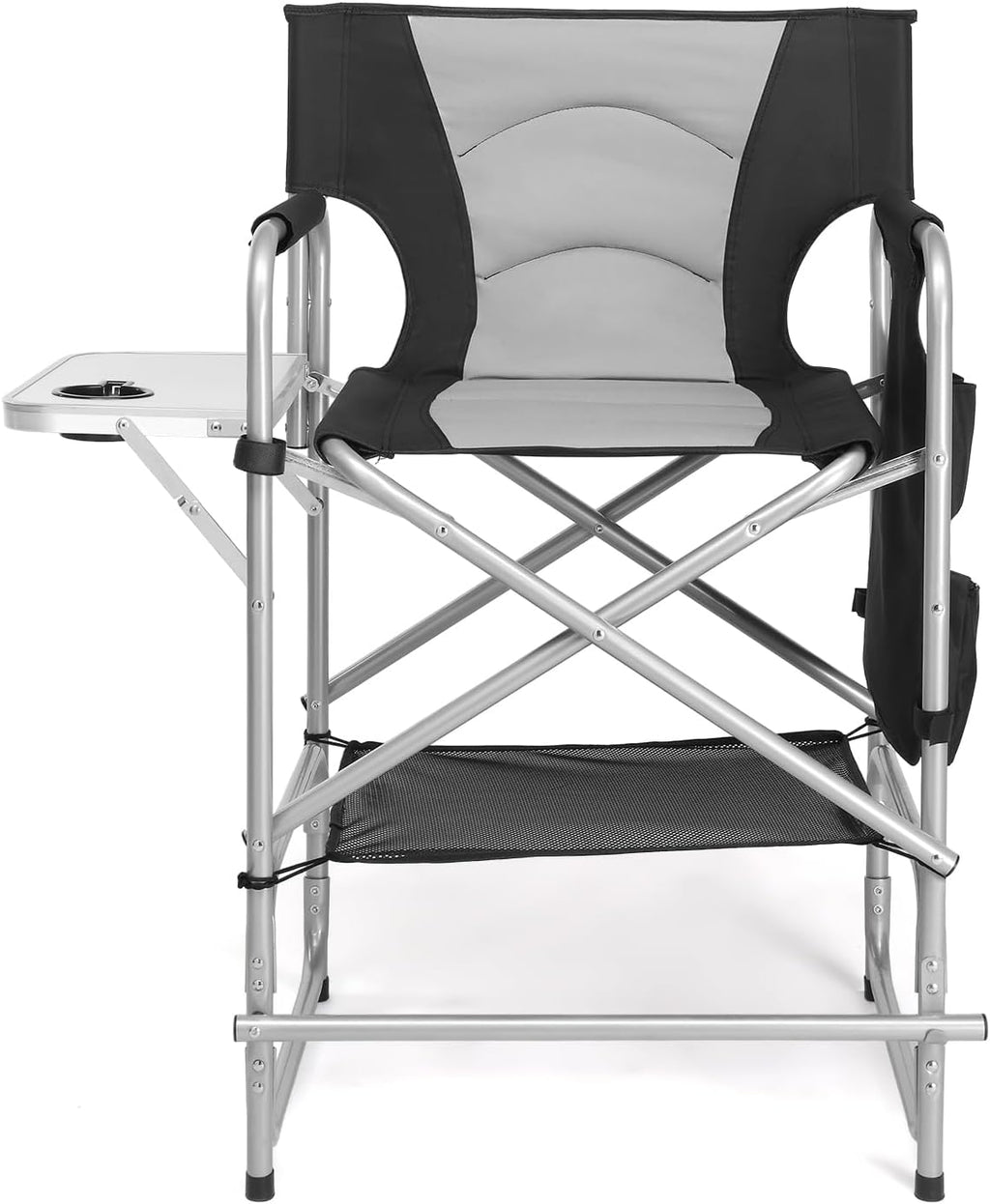 OmySalon Directors Camping Chair with Side Table Storage Bag, Foldable Camping Chair for Aritist & Client (26in)