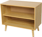 60cm Rubber Wood Shoe Bench with Cushion, 2-Tier Shoe Storage Stool, Perfect for Home