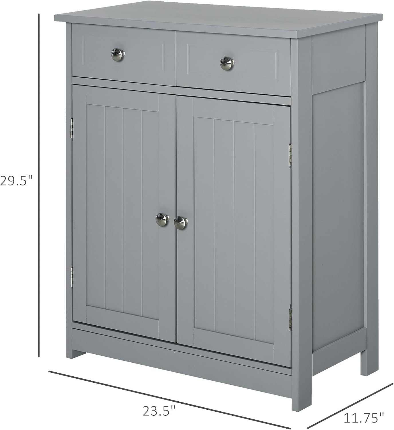 Floor Cabinet with 2 Doors, 2 Drawers and Adjustable Shelf, Freestanding Storage Cabinet for Bathroom,for Kitchen Home