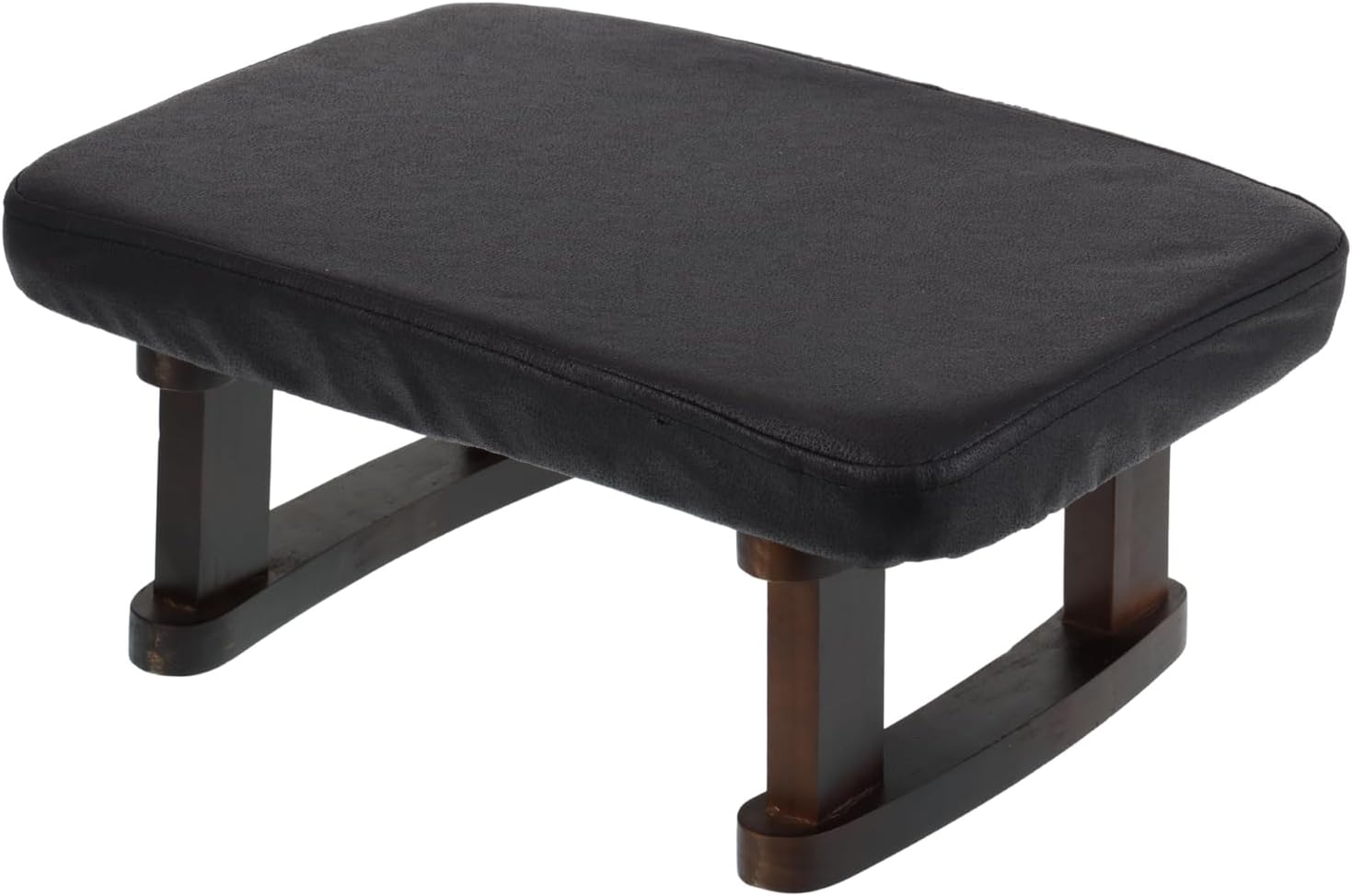 Walnut Prayer Kneeler with Thick Attached Cushion, Wooden Prayer Bench with Removable Washable Fabric Cover, Sturdy Kneeling Stool for Home Prayer and Meditation