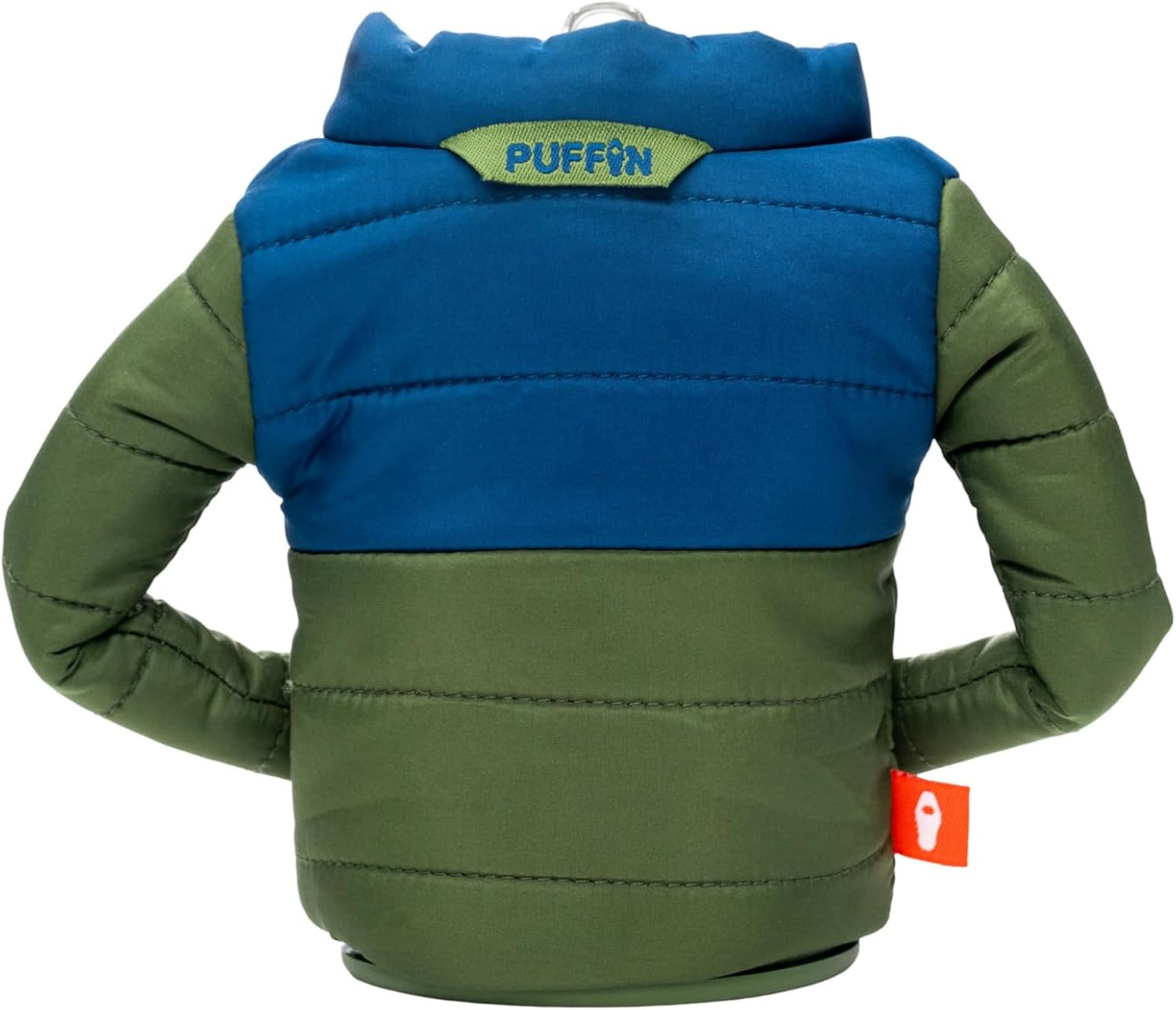 Puffin - The Puffy Jacket - Insulated 12 oz Can Cooler I Beer Bottle & Soda Can Insulator, Keep Drinks and Beverages Cold (Olive Green & Sailor Blue V25)