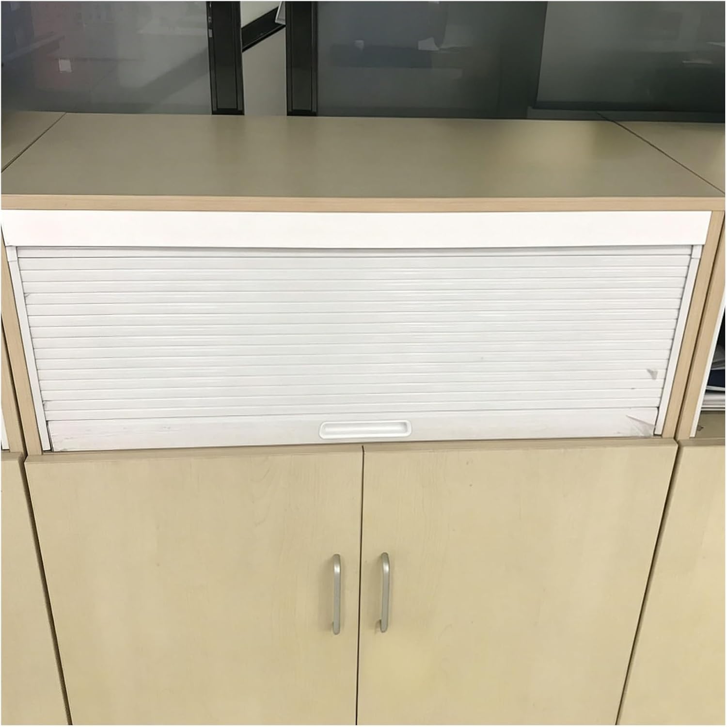 Cabinet Roll Up Sliding Doors Tambour Door Kit Wide Tambour Door for Rv Motorhome Office Hotel Closet(80x90 cm)