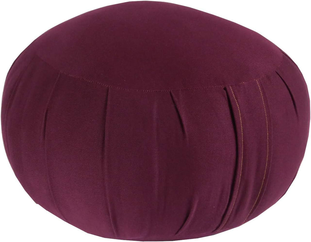 Jumbo Kapok Zafu Meditation Cushion, Burgundy
