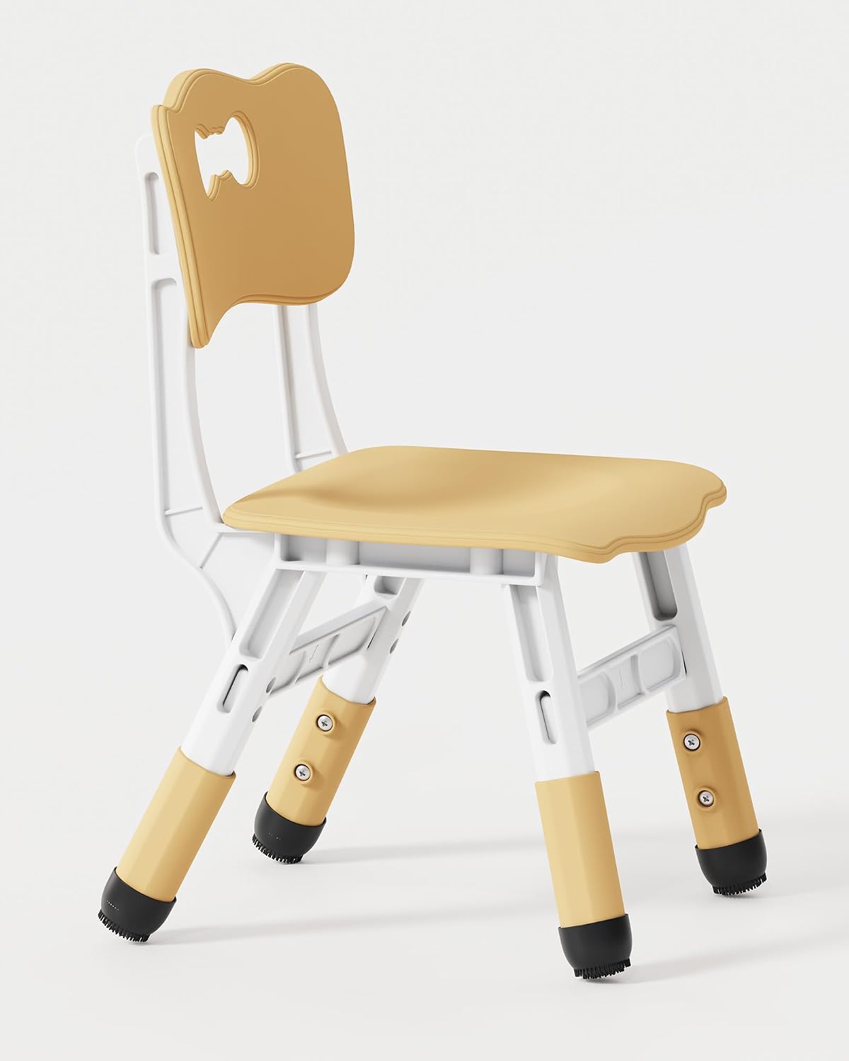 Brelley Kids Chairs (2pcs) Height Adjustable Toddler Chairs for Table, for Indoor & Outdoor Use Classroom/Daycare/Home for Ages 3-8, 180lbs High Bearing Toddler Chair, CPC & CE Approved- Beige
