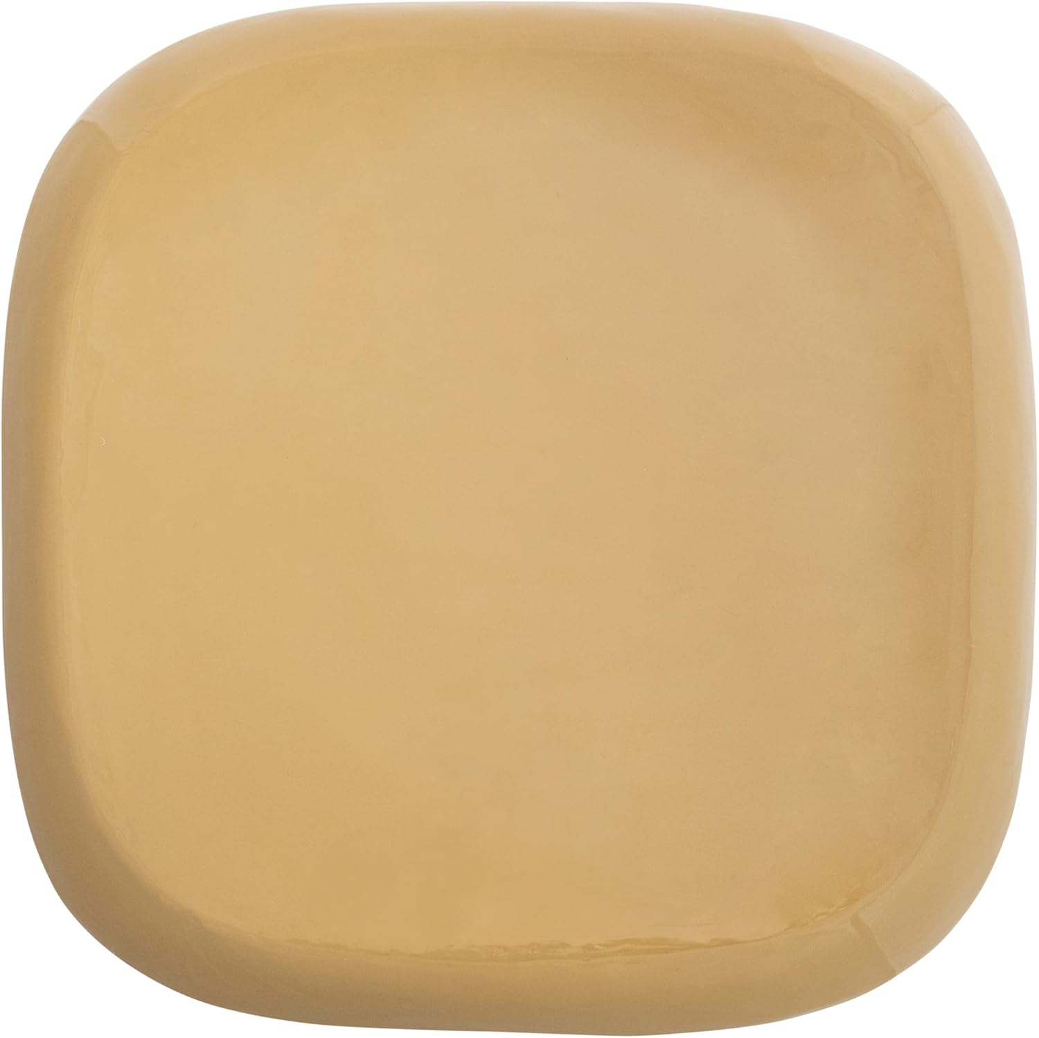 Bloomingville Enameled Metal Square Table, Mustard Color