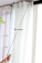 2 Pack 36 Inch Universal Drapery Pull Rod Invisible Clear Curtain Wand for Easier Opening and Back (Acrylic, 36")