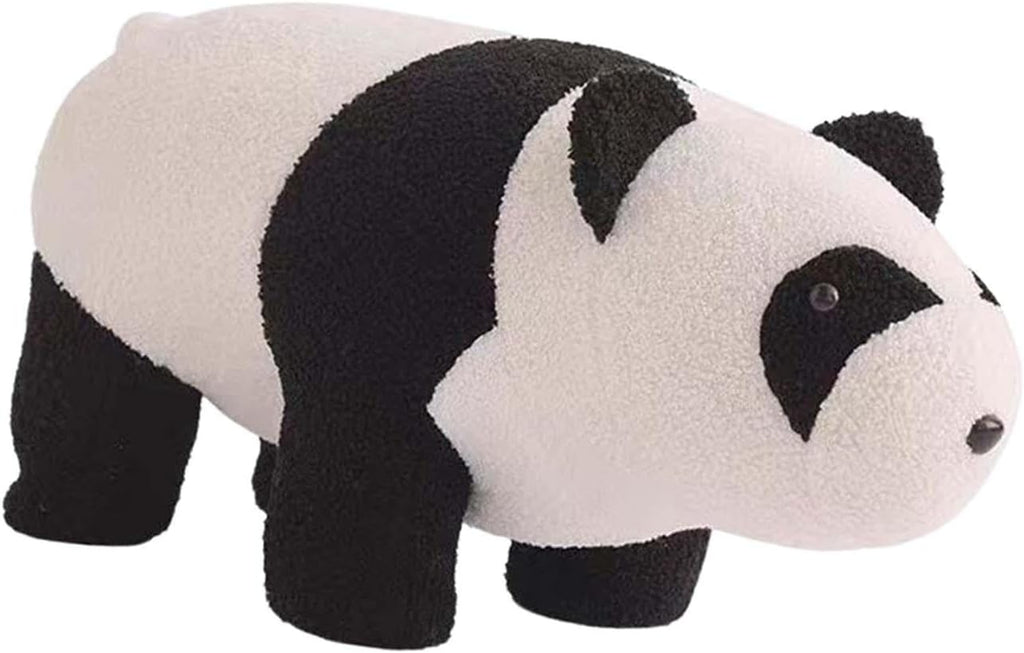 Animal Shaped Foot Stool, Foot Rest, Bedside Children Stool, Soft Padded Cushion Small Footstool Ottoman for Home Entryway Bedroom Playroom, Panda
