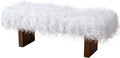 Bench in White Khaki Fur
