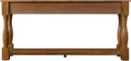 Merax Retro Entryway Table with 4 Drawers, Console Table with Open Storage Shelf for Entryway, Wood Side Table with Thick Legs for Living Room Bedroom, Brown