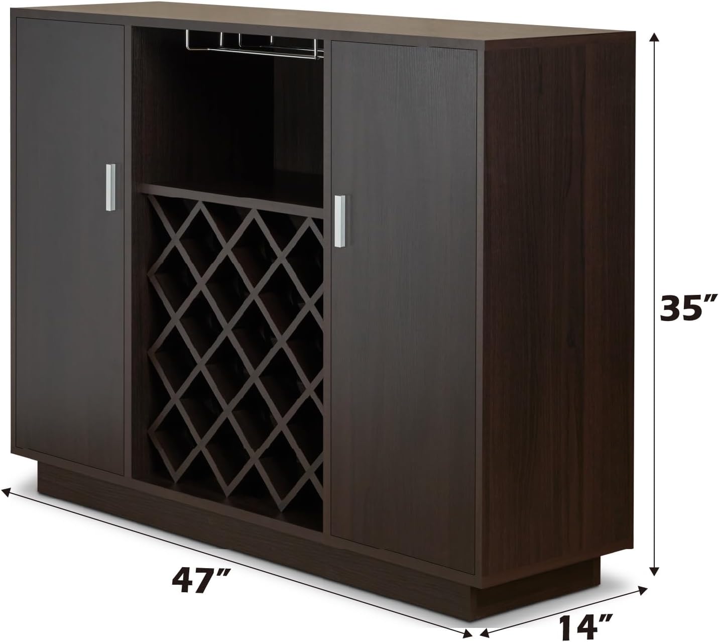 Mid-Century Retro Wine Cabinet, Storage Cupboard for Kitchen Living Dining Room Hallway,for Kitchen Home
