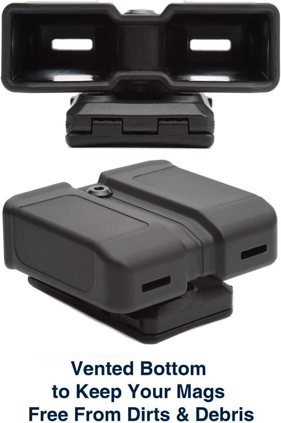 OWB Polymer Double Magazine Holster Ambidextrous Carrier, Fits 9mm/.40 Calibers Double Stack Magazines of Glock, S&W, Sig Sauer, Springfield, Taurus, Beretta, Ruger, Walther, Canik, Colt, CZ, H&K