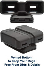 OWB Polymer Double Magazine Holster Ambidextrous Carrier, Fits 9mm/.40 Calibers Double Stack Magazines of Glock, S&W, Sig Sauer, Springfield, Taurus, Beretta, Ruger, Walther, Canik, Colt, CZ, H&K