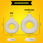 Set of 2 White Ceramic Vases - Modern Nordic Minimalist Decor for Home, Dining Table, and Shelves (Large & Medium)