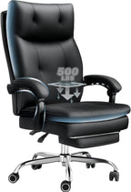 Big and Tall Comfy Office Chair,Ergonomic High Back Executive Desk Chair with Foot Rest,Heavy Duty Reclining Computer Chair with Wide Spring Cushion for Cross Legged,Home,Office,Gaming