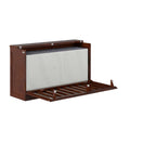 AFI, Charleston Queen Wood Murphy Bed Chest with 6" Mattress, Walnut