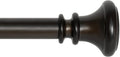Deco Window Curtain Rods for Windows 18 – 44 Inch, 1 Inch Heavy Duty Extendable Metal Drapery Rod, Adjustable Curtain Rod with Decorative Vaso Finials for Living Room Bedroom, Imperial Bronze