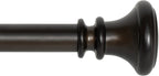 Deco Window Curtain Rods for Windows 18 – 44 Inch, 1 Inch Heavy Duty Extendable Metal Drapery Rod, Adjustable Curtain Rod with Decorative Vaso Finials for Living Room Bedroom, Imperial Bronze