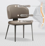 Dining Chairs Modern High Backrest Comfortable, Fashion Upholstered Kitchen Chair Armless Dinner Chair with Metal Legs for All Rooms (Milk Coffee, Set of 6)