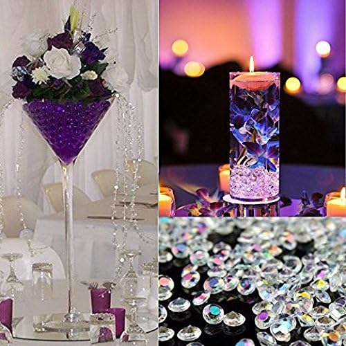 10000 pcs/Pack Wedding Table Scatter Confetti Crystals Acrylic Diamonds Vase Fillers 4.5 mm Rhinestones for Wedding, Bridal Shower, Vase Beads Decorations (Light Blue)