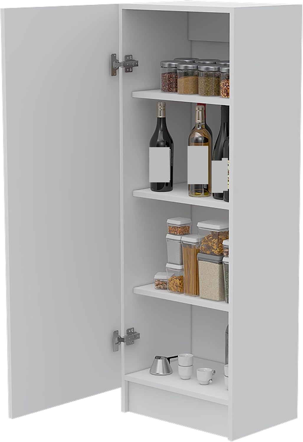 Modern Minimalist Pantry, Simple Single Door Cabinet with Storage,for Kitchen Home