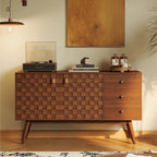 Entryway Cabinet Solid Wood Sideboard, Bar Buffet Cabinet, Living Room Bookcase, Suitable for Corridors, Dining Rooms, and Bedrooms Sideboard Storage Cabinet(M:160 * 45 * 86cm)