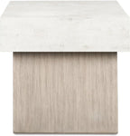 Signature Design by Ashley Jorlaina Modern End Table with Heat Resistant, Scratch Resistant and Fade Resistant Surface, Light Gray & Light Brown