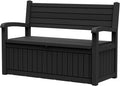 AmaVins 70 Gallon Outdoor Storage Bench Deck Box, Waterproof Lockable, Outdoor Storage Furniture for Patio, Garden, Porch (Black)