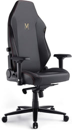 Large Ergonomic Gaming Chair, Big & Tall Computer Chair with 4D Armrests, Magnetic Headrest, Adjustable Lumbar Support, Reclining Office Chair for Home & Gaming Room, Black PU Leather, X-Large