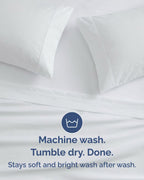 Extra Thick Heavyweight Queen Size 4 Piece Sheet Set – High End Super Luxury Bed Set – Premium Heavyweight Hotel Quality Sheets with Deep Pockets - Easy-Fit - Ultra-Soft, Warm & Wrinkle Free - White