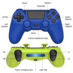 SHINXIN 2 Pack Wireless Controller Compatible with PS4/Slim/Pro/PC with Dual Vibration/3.5mm Audio/Type-C Port and 2 pcs Type-C Cable