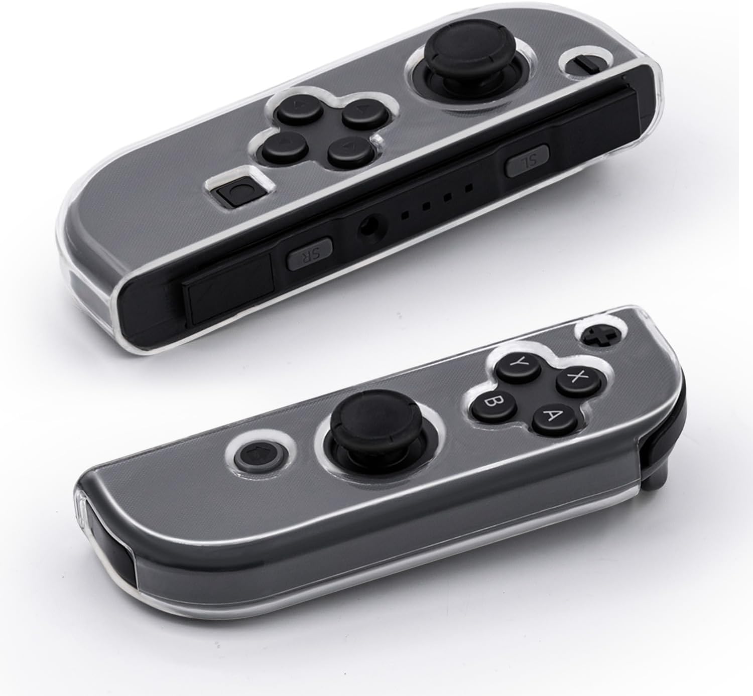 Mcbazel Transparent TPU Case for Switch JoyCon Controllers, Protective Cover Anti-Slip Grip Clear Skin Compatible with NS Switch/OLED(NOT for NS 2)