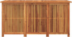 Garden Storage Box Solid Acacia Wood 150x80x75 cm Outdoor Patio Deck Yard Backyard Porch Container Chest Bench with Water-Resistant Bag and Lockable Design for Cushions Tools