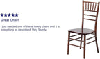 Flash Furniture 2 Pack HERCULES Series Fruitwood Chiavari Chair