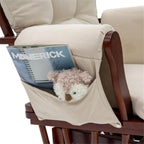 5pcs Glider Rocker Cushions Set, Washable Non Slip with Ottoman Cushion Storage Pocket, Glider Rocking Chair Cushions Set for Nursery Napping
