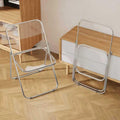 Folding Chair, 2 Pack Acrylic Chair, Clear | Space-saving acrylic folding chair,easy fold & store.Holds up to 300 lbs,comfortable for home,office,parties and daily use.