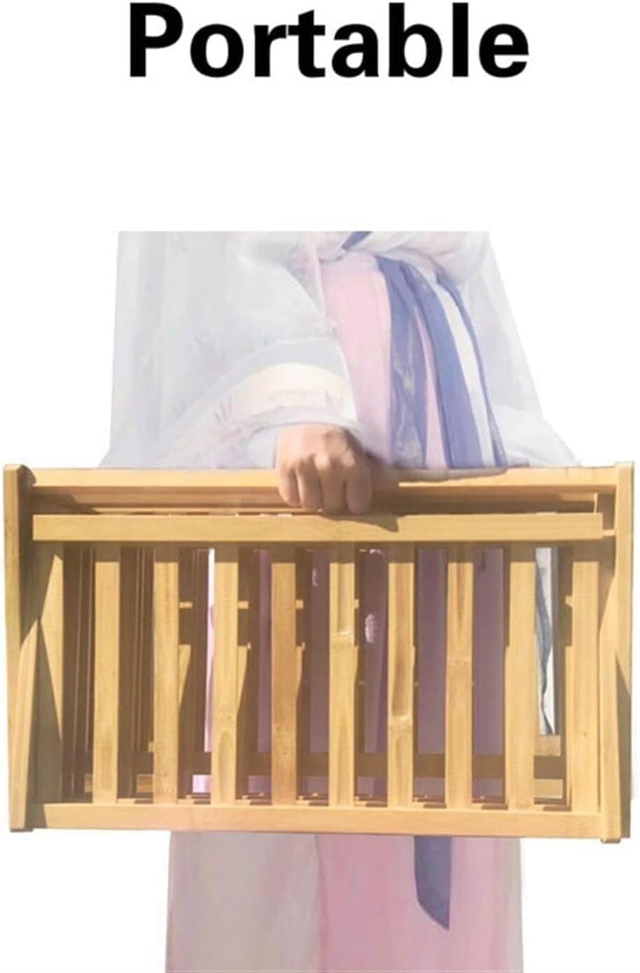 6-Tier Bamboo Shoe Rack - Large Capacity Folding Shoe Organizer, Stylish Wooden Storage Cabinet for Entryway, Space-Saving Design, Durable & Elegant
