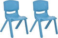 JOON Stackable Plastic Kids Learning Chairs, (2-Pack), 20.5x12.75X11 Inches, The Perfect Chair for Playrooms, Schools, Daycares and Home, Sky Blue