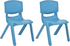 JOON Stackable Plastic Kids Learning Chairs, (2-Pack), 20.5x12.75X11 Inches, The Perfect Chair for Playrooms, Schools, Daycares and Home, Sky Blue