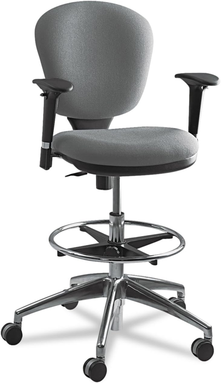Safco Metro Ergonomic Office Chair, Extended-Height, Adjustable with Swivel Base, Padded, Black